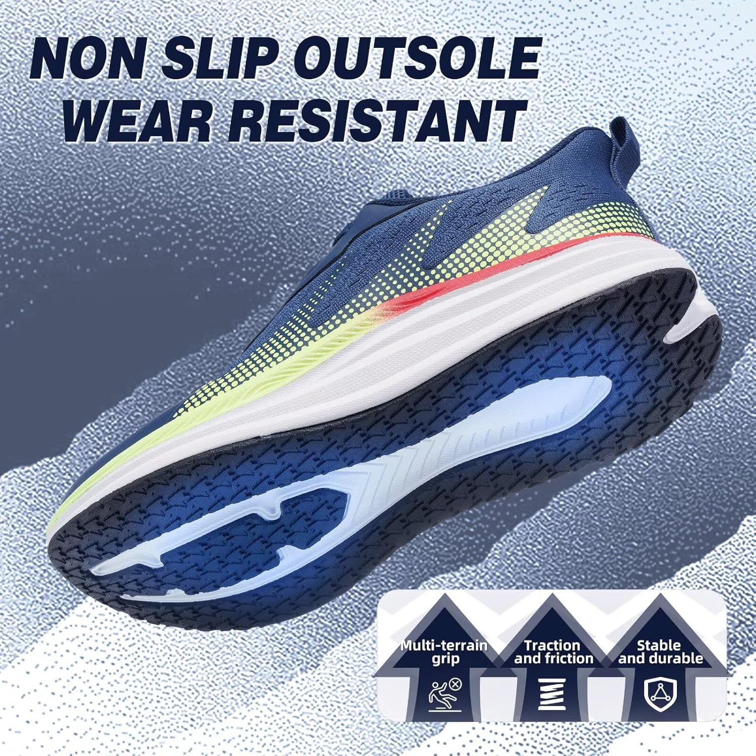 Men's Orthopedic Road Running Shoes: Comfortable Arch Supports Plantar Fasciitis Orthotic Sports Fashion Sneakers, Casual Outdoor Hiking Tennis Athletic Walking Shoes for Foot Heel and Pain Relief