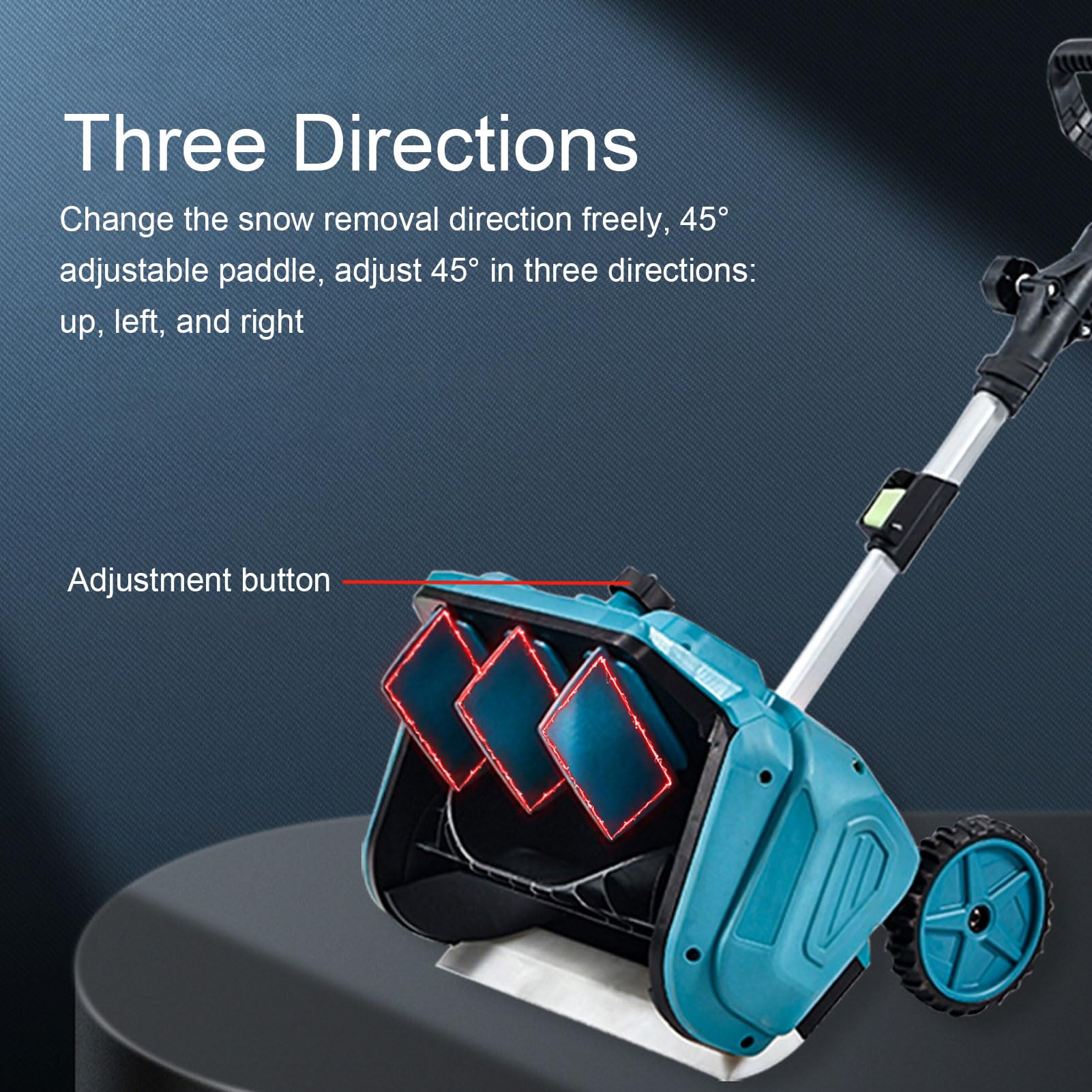 YWBL-WH Snow Snow Phelg Battery Powered Snow Lancers 16 Pouces Largeur de Nettoyage Capacité de Lancer 3 Réglage de la Direction pour BL1815 BL1820 BL1830 BL1840 BL1850 BL1860