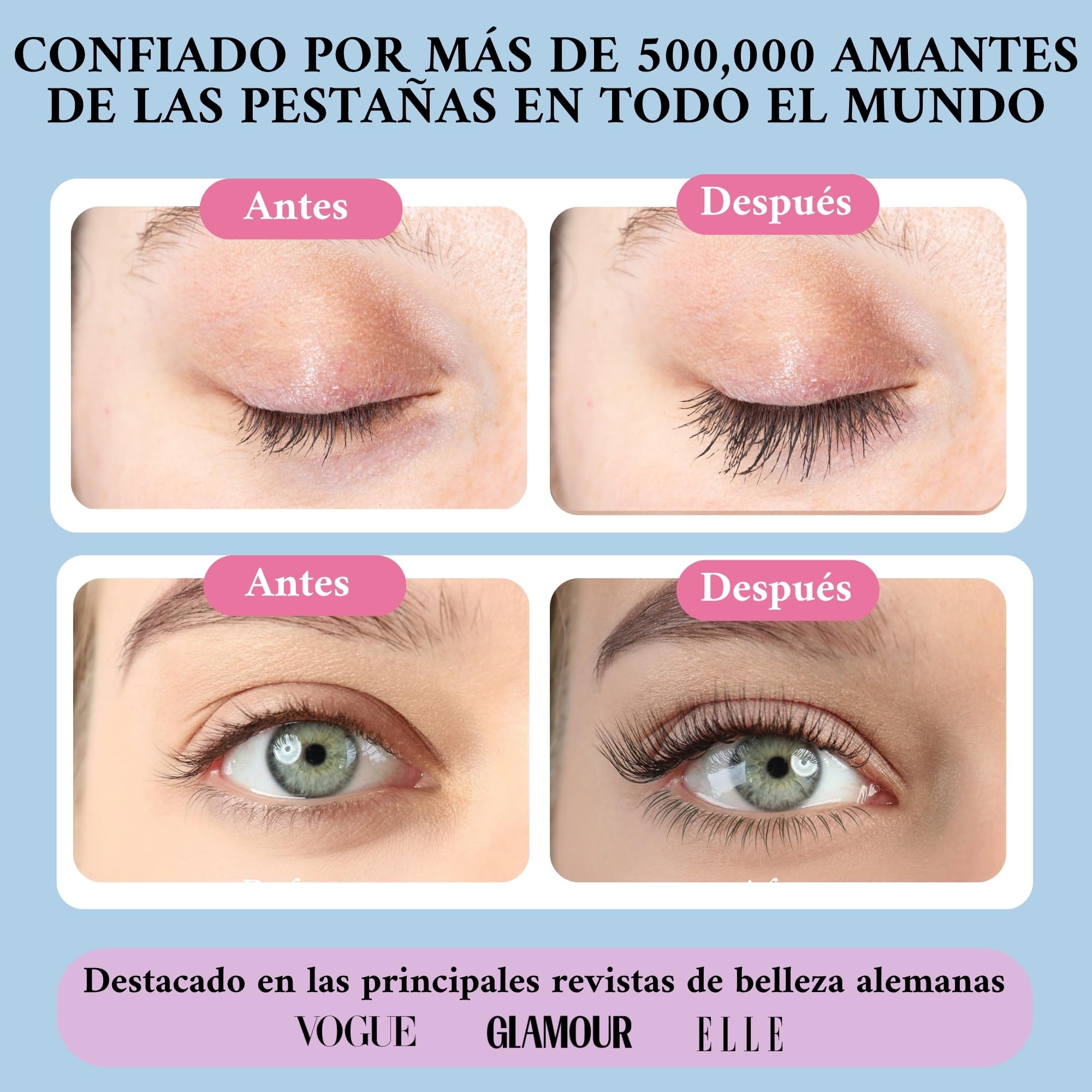Serum Pestañas 3 ml para Crecimiento Natural - Suero Alargador para Pestañas y Cejas Más Largas y Densas, Alternativa a Lifting, Pestañas Postizas, Rímel Volumen y Magnetismo, Fórmula Vegana y Segura