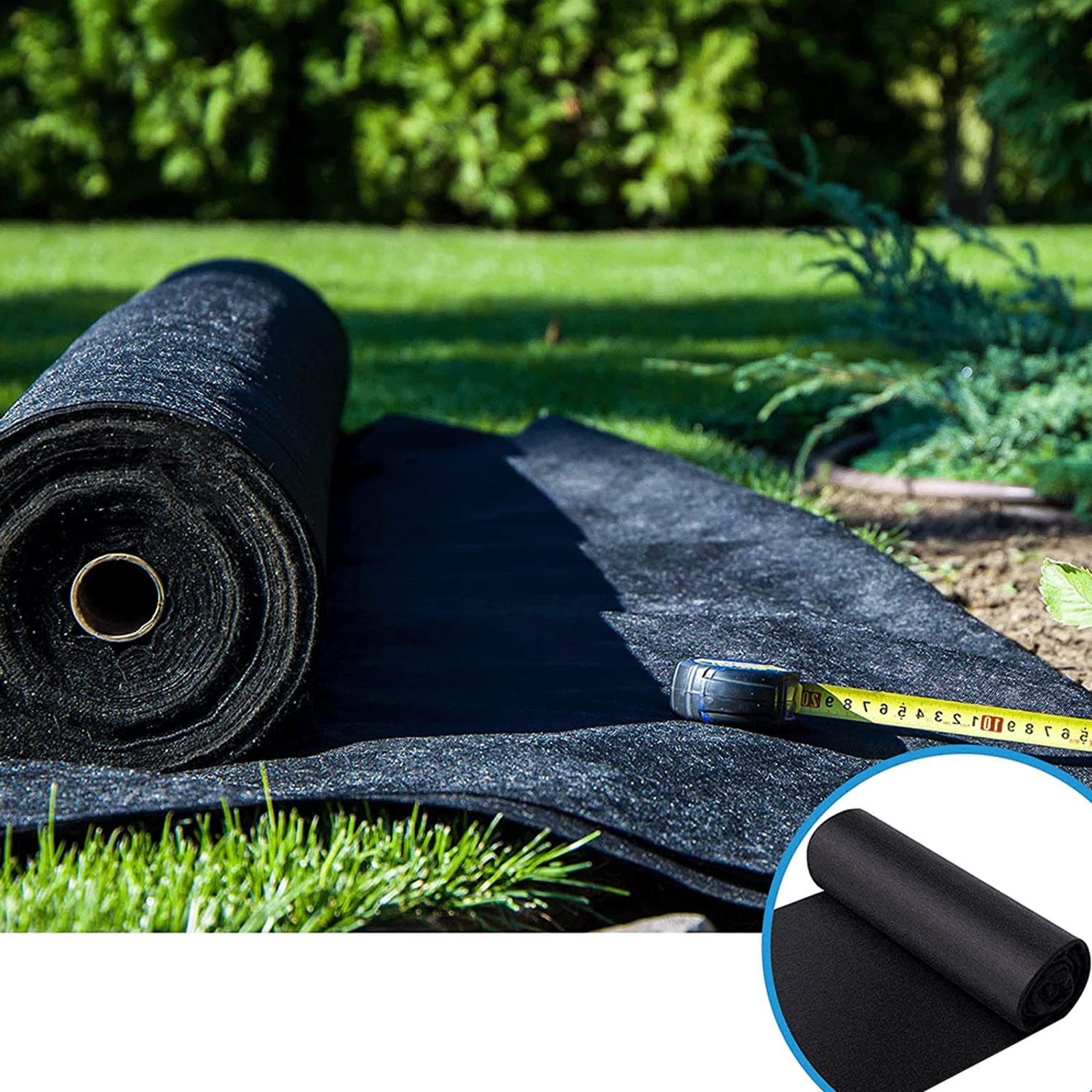 Rete geotessile marrone 1,6 x 10 m, 80 gr/m2 in polipropilene. Per combattere le erbacce e il