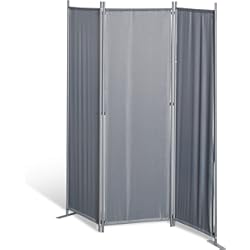 Paneles Decorativos Separador De Ambientes GRASEKAMP Qualität seit 1972 - Biombo de 3 Piezas, Panel de separación, protección Visual, Color Gris