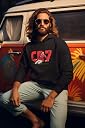 cover n fashion Cristiano Ronaldo Football Player (CR7) Unisex Cotton Hood Neck huddie for Girls/Boys/Kids (Black) HOOBKCOVER018_S gallery image