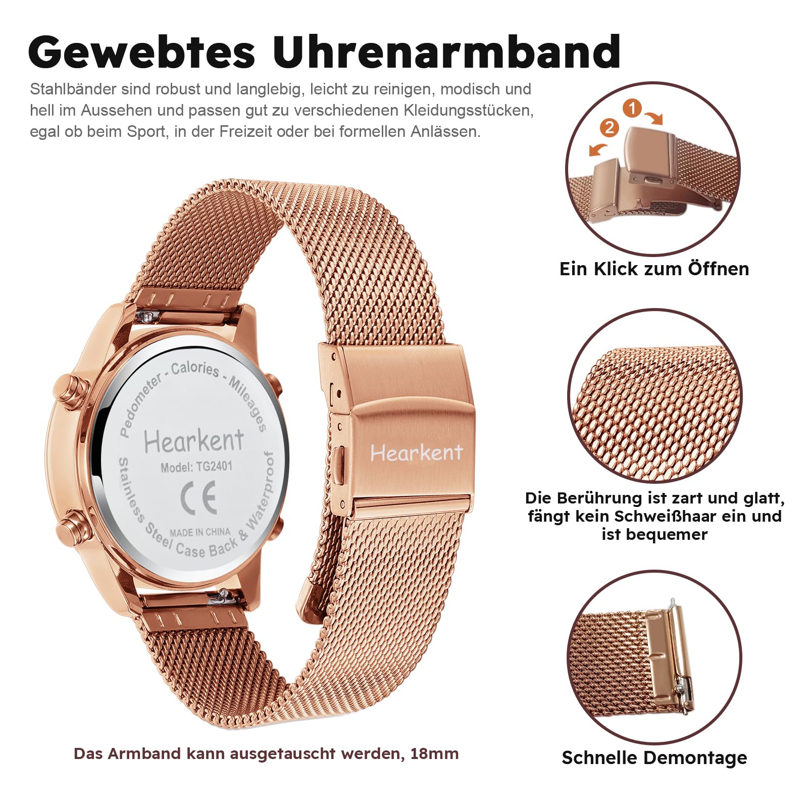 Schrittzähler Uhr,Wasserdicht Fitness Tracking Digitale Uhr,Ohne Bluetooth und APP,Seniorenuhr mit Schrittzähler Kalorienzähler,Sportuhr zum Gehen/Laufen