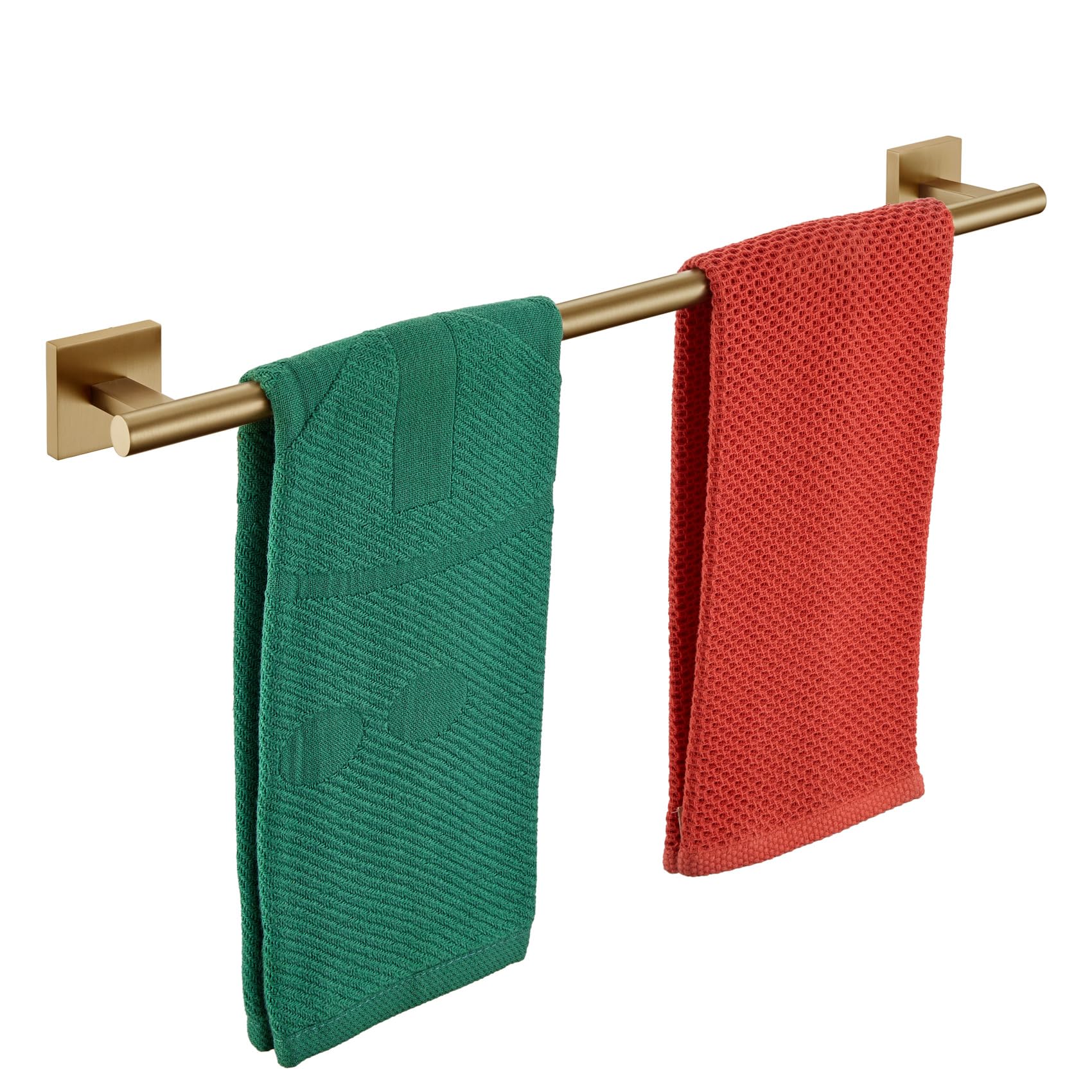 KOKOSIRI Bathroom Towel Bar Bath Towel Holders for Toilet Kitchen Cabinet Wall Mount 24 Inch Champagne Bronze Stainless Steel B4005CPG-L24