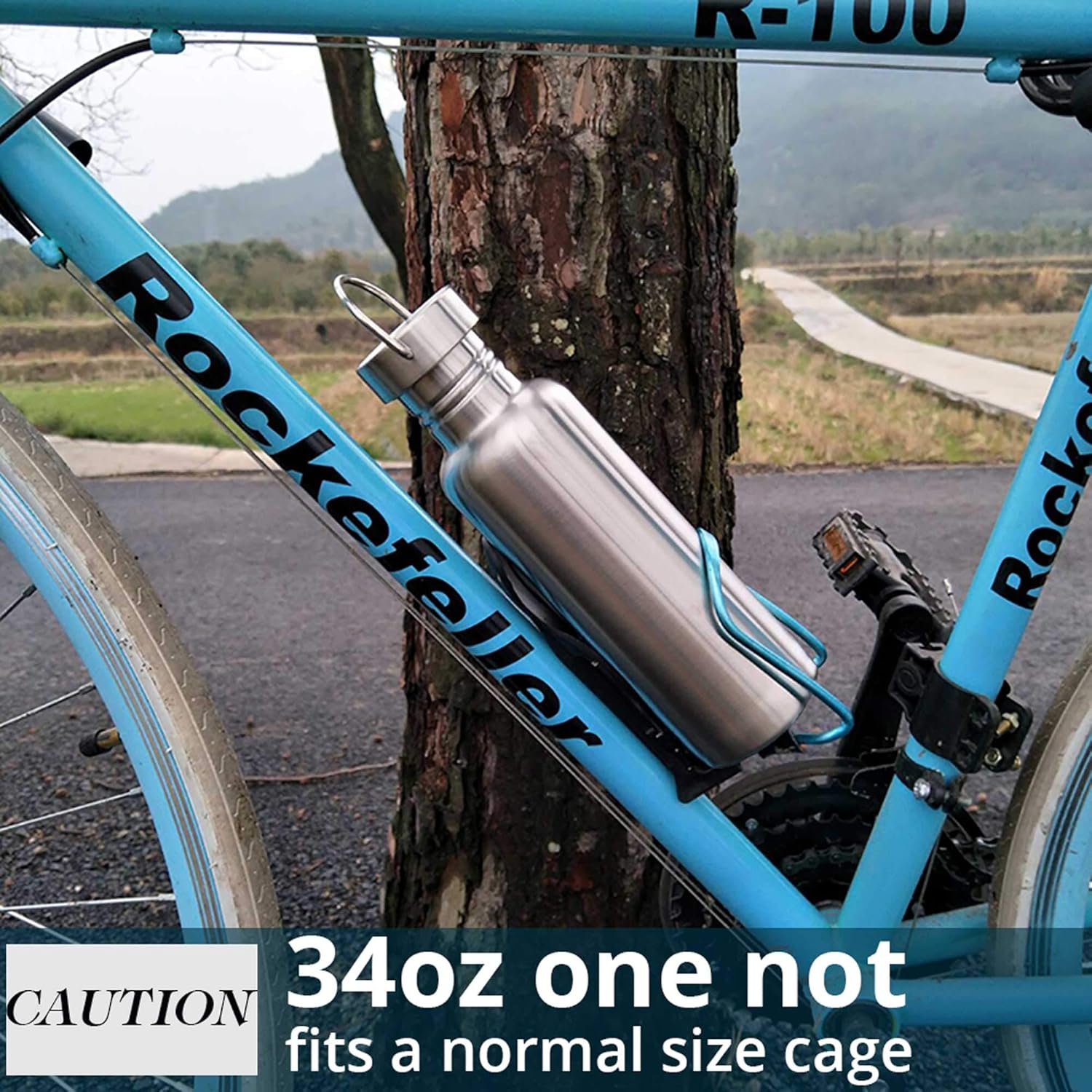 TRIPLE TREE 34 OZ Uninsulated Single Walled Stainless Steel Sports Water Bottle 18/8 Food Grade for Cyclists, Runners, Hikers, Beach Goers, Picnics, Camping - BPA Free - Image 5