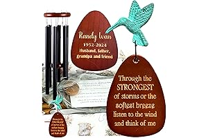 Memorial Wind Chimes Hummingbirds, Large Deep Tone
