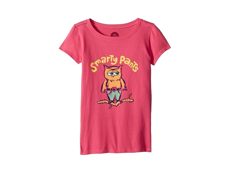 

Life is Good Kids Smarty Pants Crusher Tee (Little Kids/Big Kids) (Fiesta Pink) Girl's T Shirt