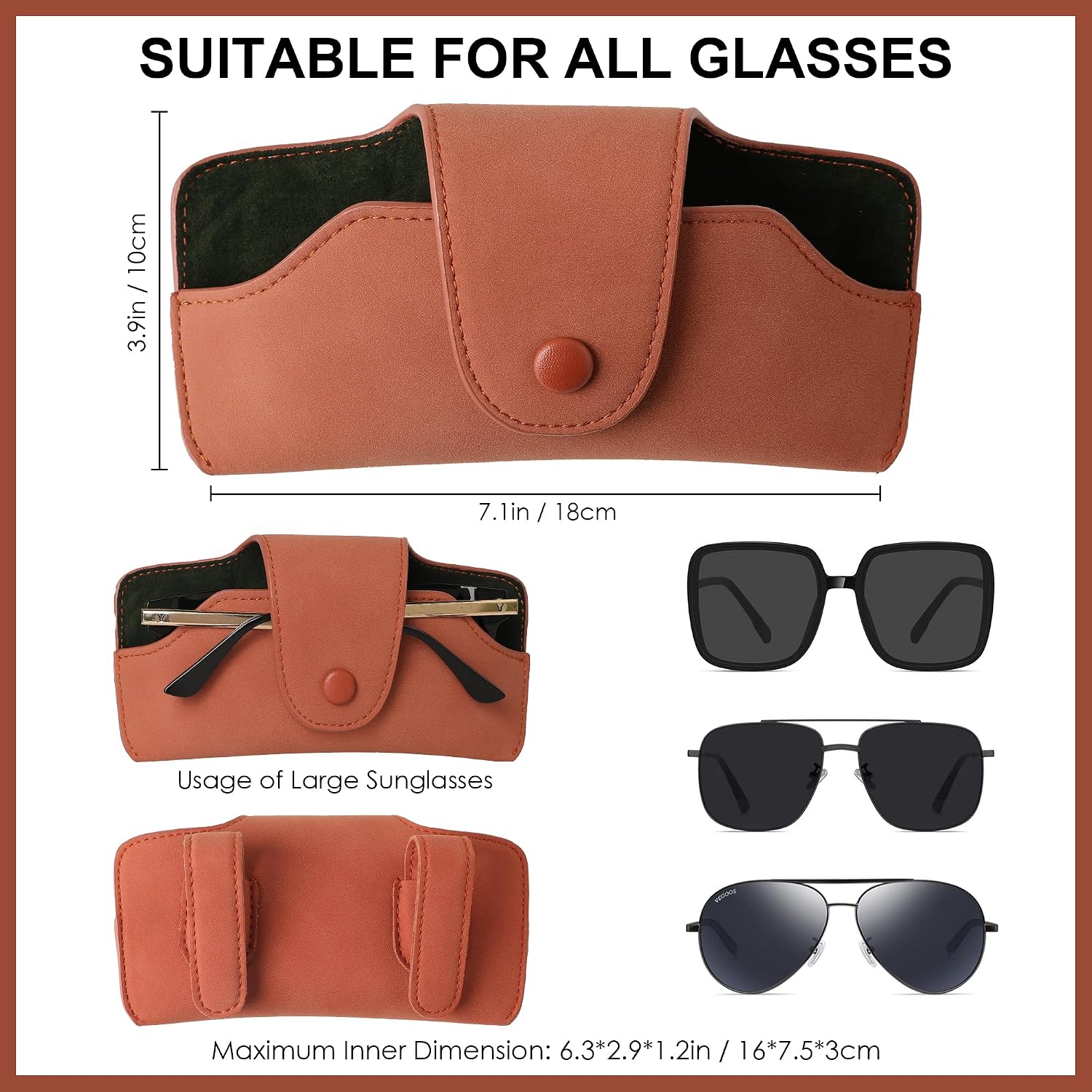 Sunglass Holder for Car Visor Glasses Case Non-Slip Clip Universal for Sunglasses Eyeglasses Car Interior Accessory image 5