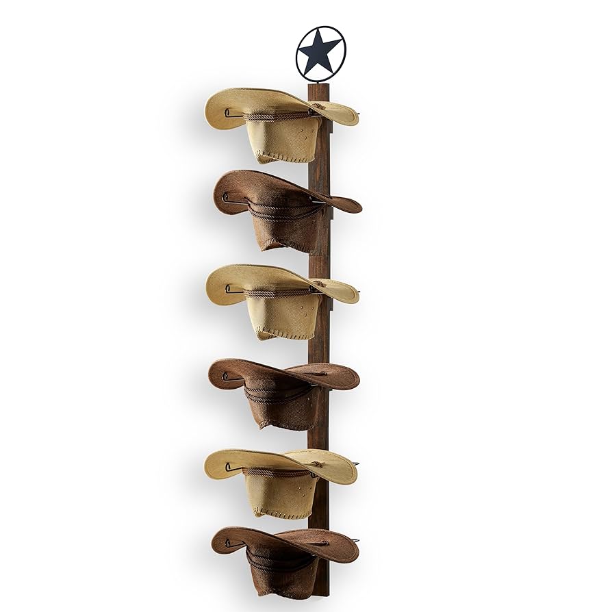 wall mounted cowboy hat storage ideas