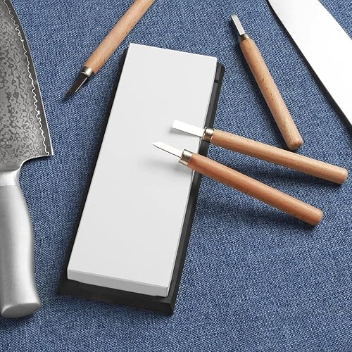 Miniatura 5 de Piedra de afilar de vidrio premium, piedra de afilar profesional, piedra de vidrio grano 15,000, piedra de afilar cuchillos de un solo lado,