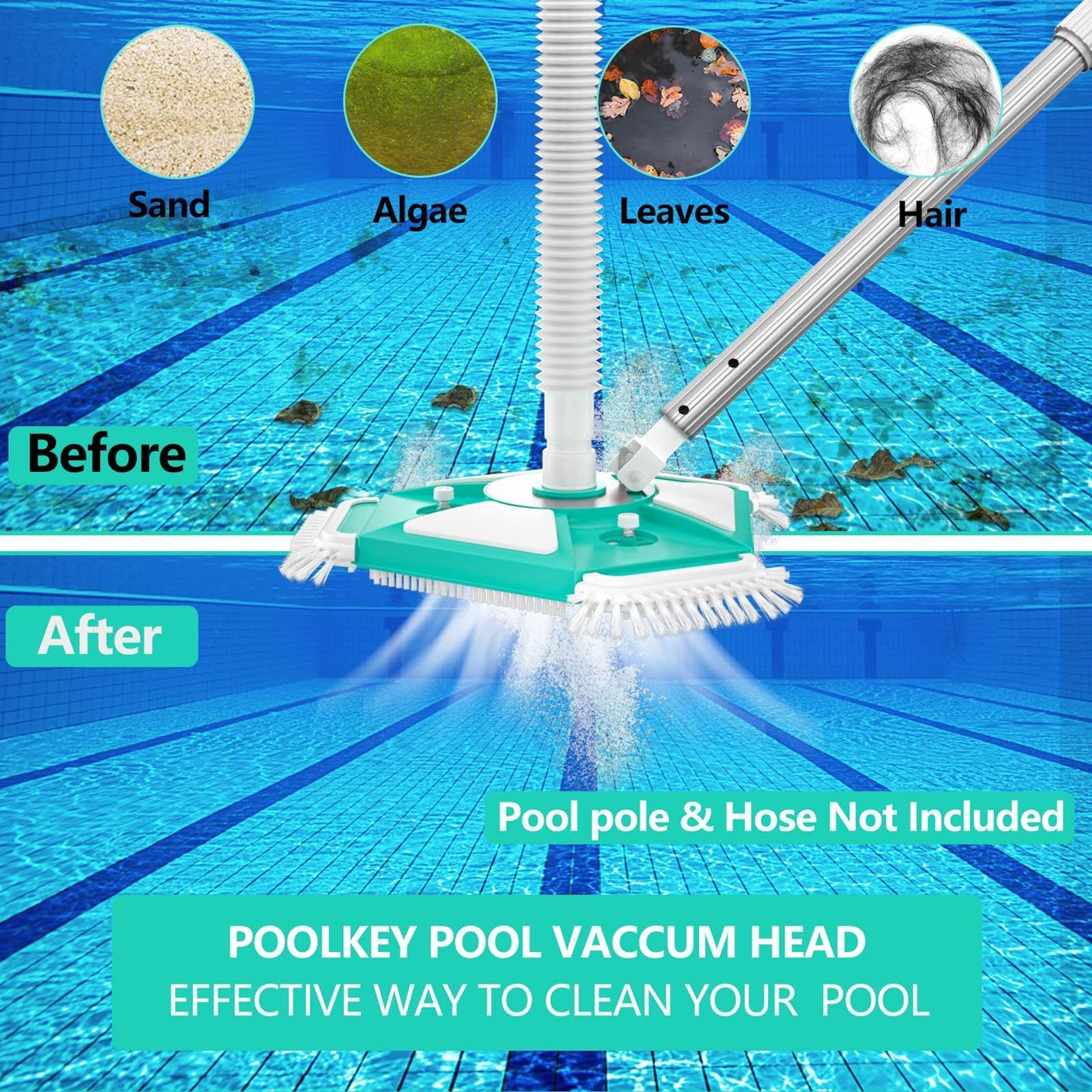 Aspirador de Piscina – Limpiador de Piscina Duradero con succión Potente