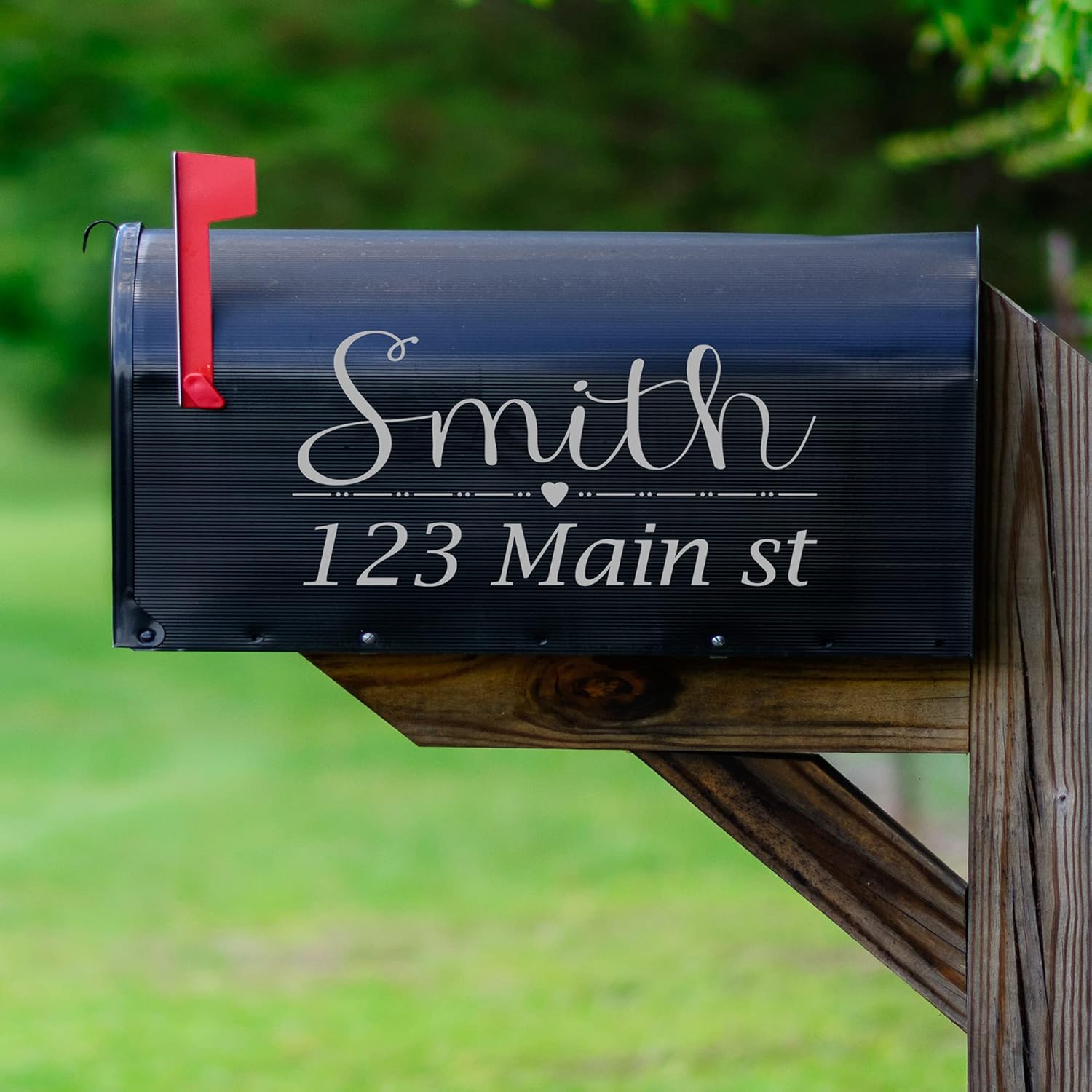 VWAQ Personalized Mailbox Name Sticker Custom Mailbox Address Decals - TTC19 (Hot Pink)