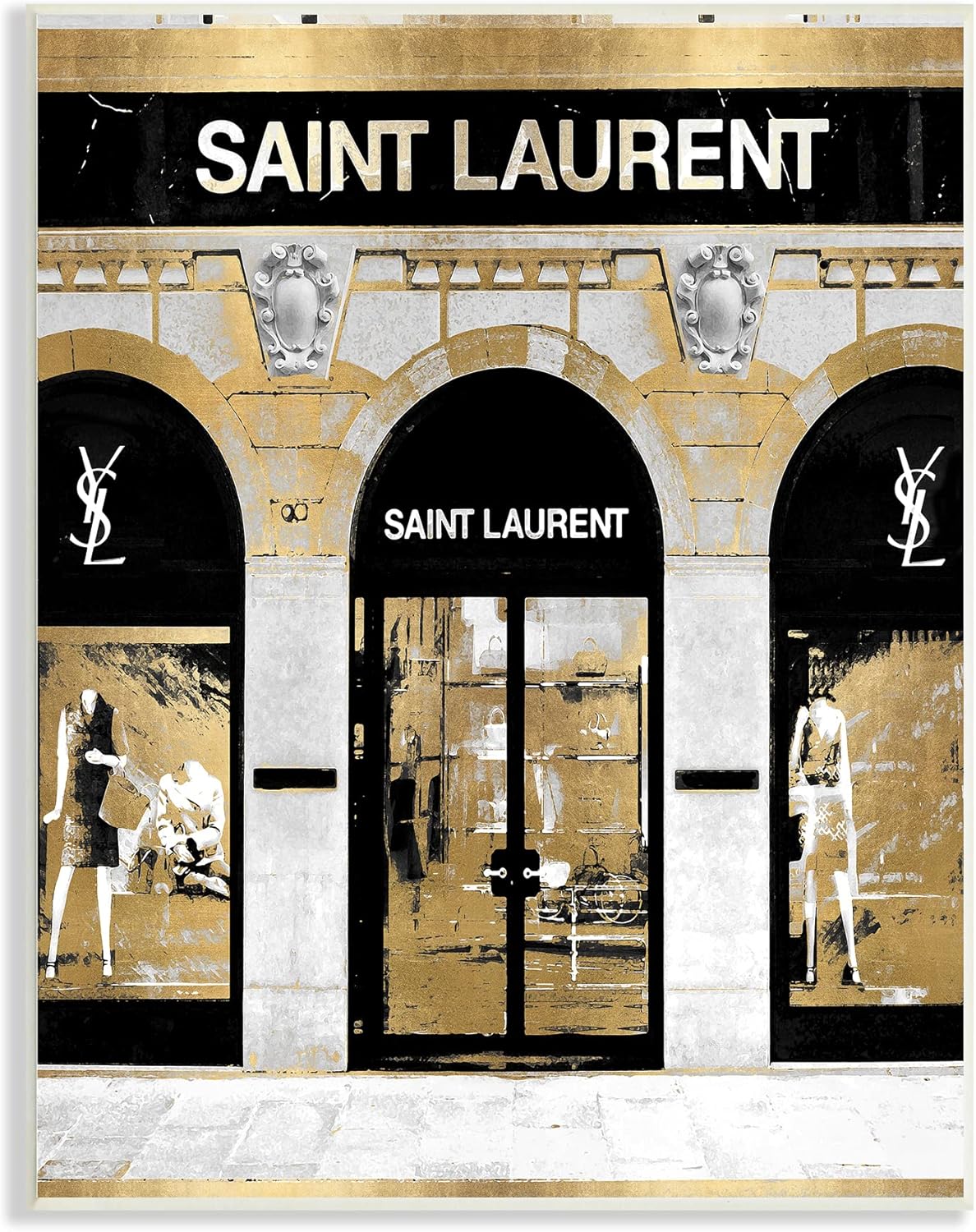 Stupell Industries Bold Fashion Storefront Glam City Mannequin Clothing, Design by Madeline Blake