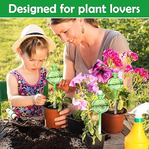 Miniatura 6 de Globos de riego de plantas de cactus, bebedero automático de plantas, bombillas de riego de plantas de vidrio, paquete de 4 picos de riego