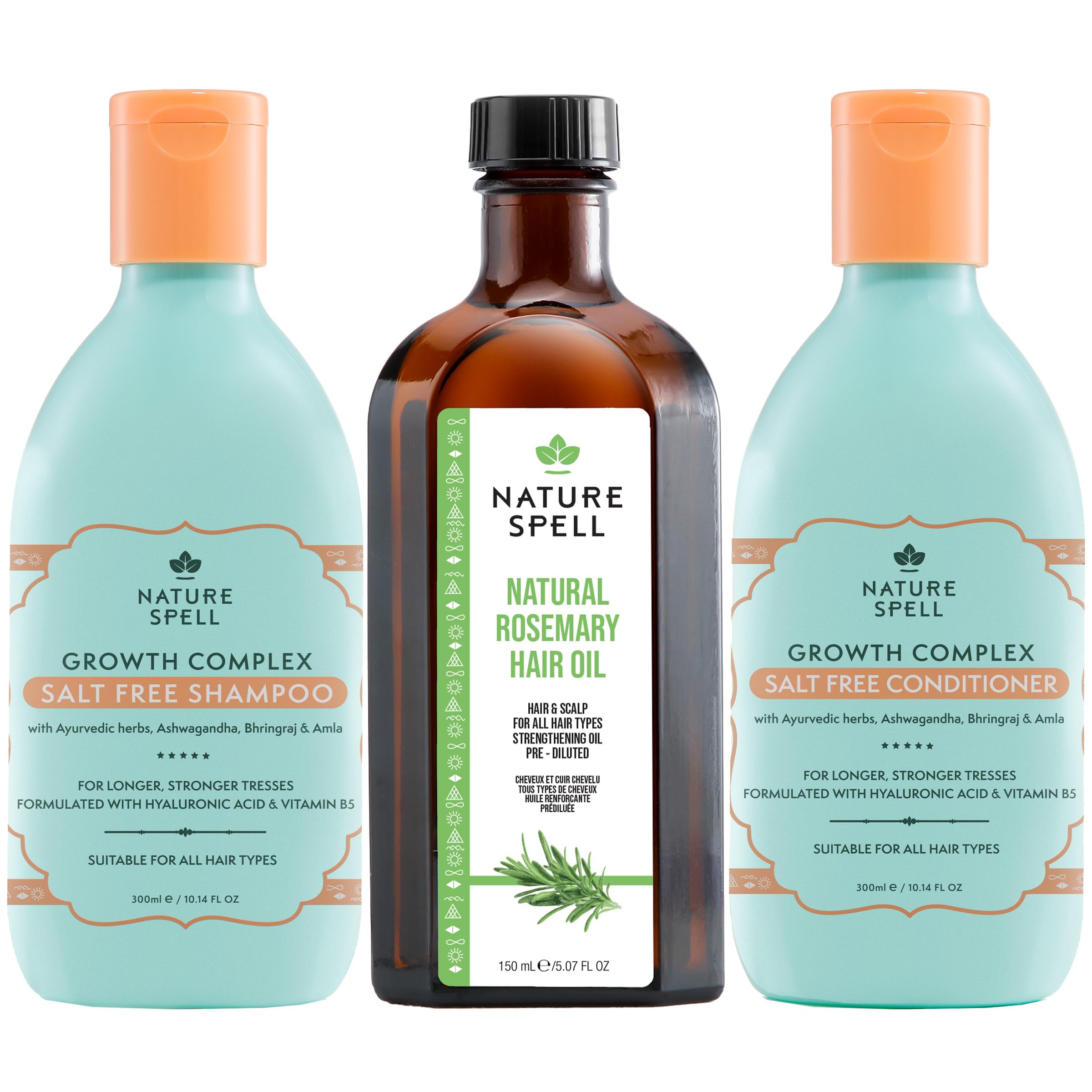Amazon.com : Nature Spell Hair Growth Trio, with Rosemary Oil