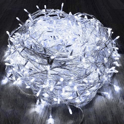 Miniatura 16 de Guirnalda de 240 luces LED multicolor de 88 pies para interiores y exteriores, luces conectables para árbol de Navidad, impermeables, 8 modos con