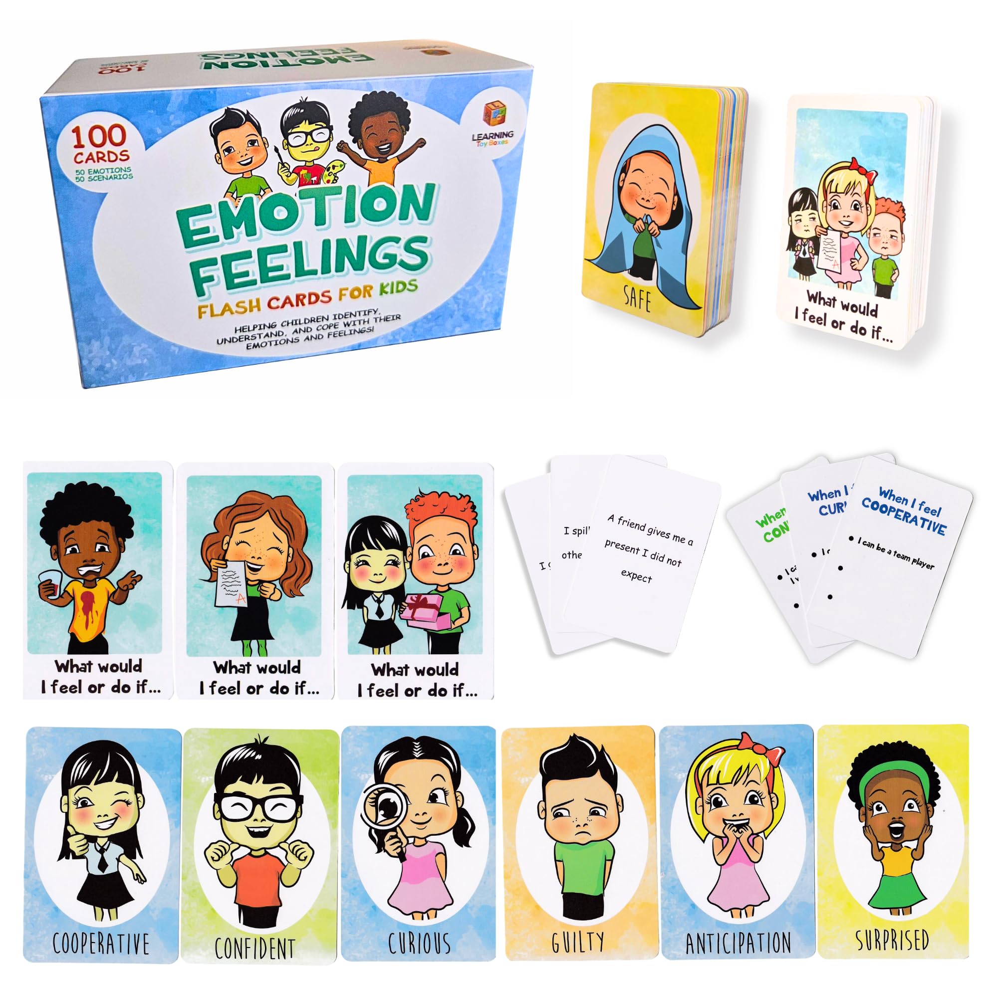 Amazon.co.jp: Feelings フラッシュカード ゲーム 感情を学ぶための