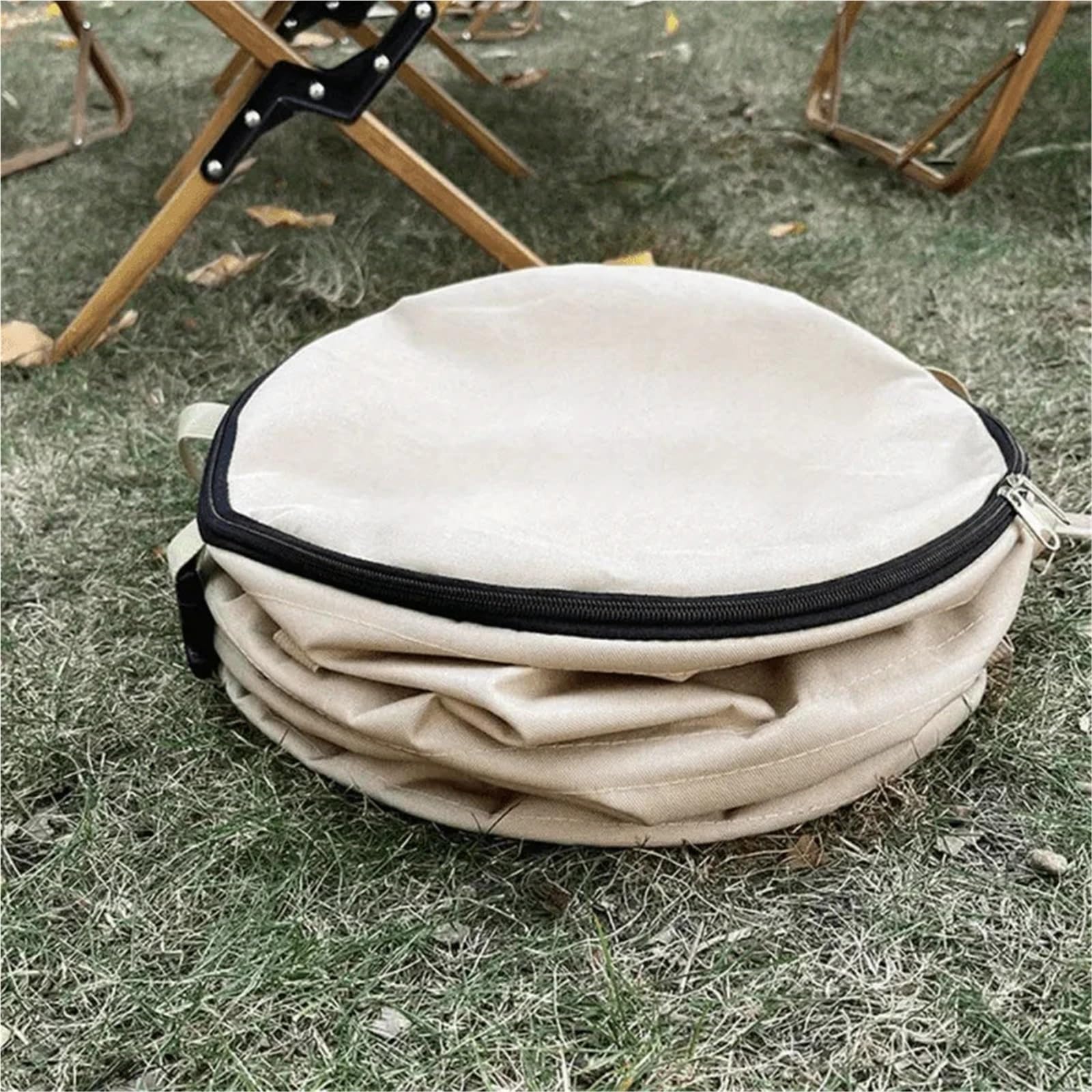 Sacchi Da Giardinaggio Pop Up 2 pezzi da esterno portatile pieghevole pattumiera con coperchio campeggio picnic bidone della spazzatura cestino portaoggetti for rifiuti cortile giardino borsa foglia