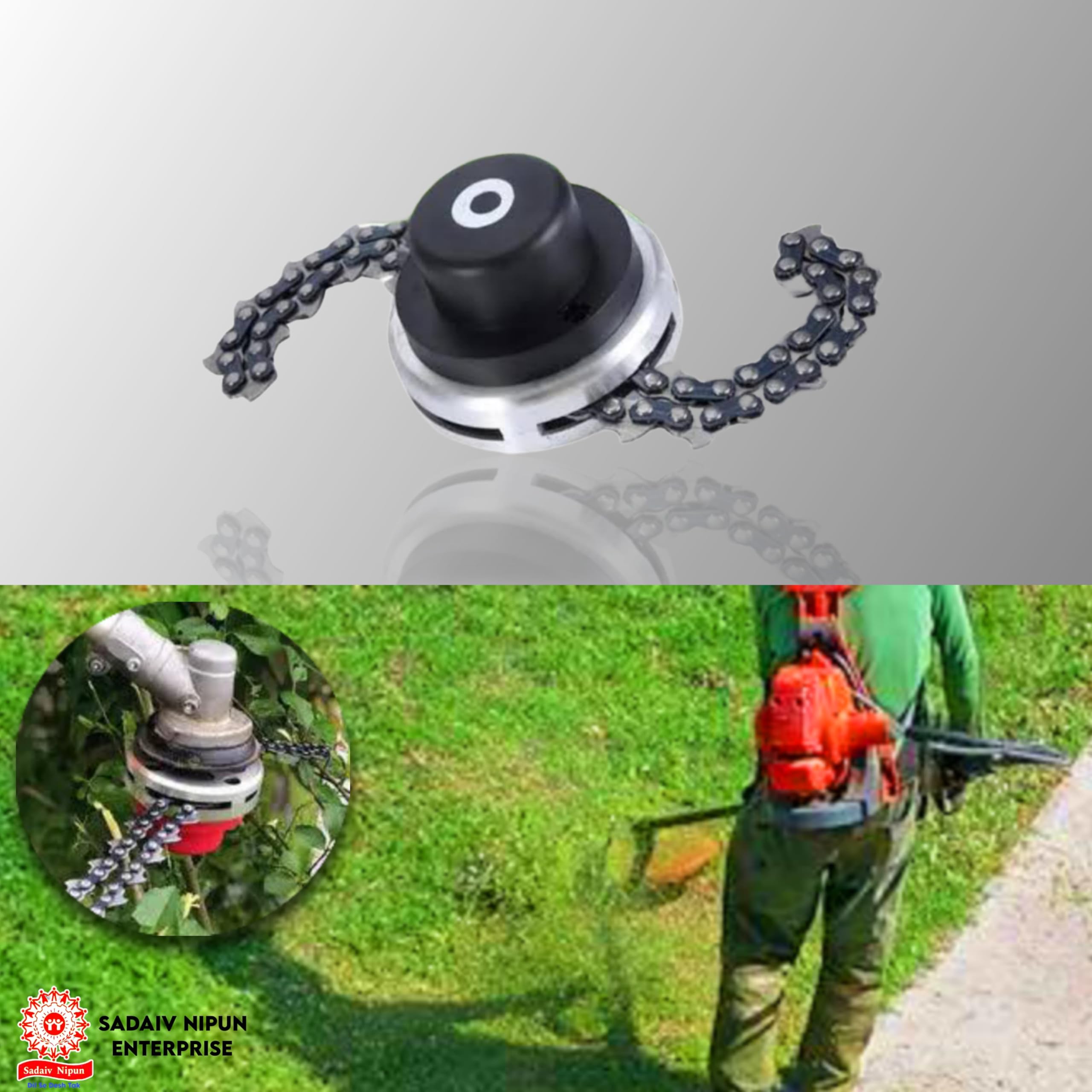 ELETR Chain Trimmer Head | Heavy-Duty Brush Cutter Attachment | Durable Grass Cutter Head for Lawn, Garden & Professional Weed Cutting-picture-31