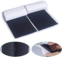 Vista 1 de 5 pulgadas de ancho 1 yarda de largo Hojas autoadhesivas de estilo gancho y bucle Parche de nailon con pegamento súper adhesivo Tiras Parche