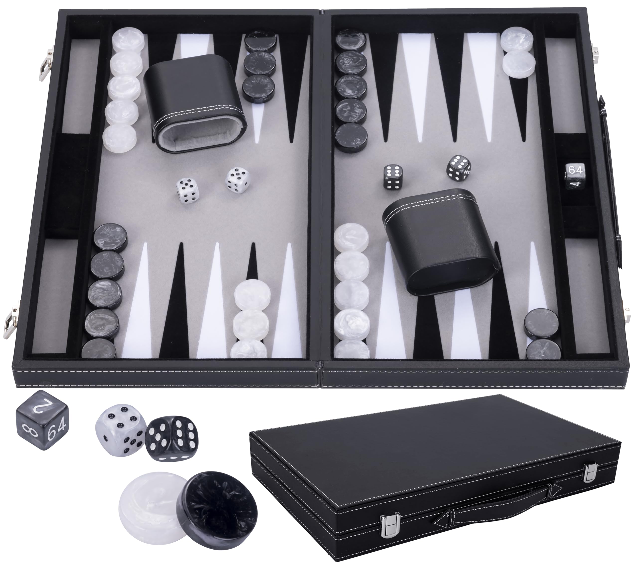 backgammon luxe 15 pouces mallette