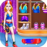 Skateboard Skating Dance Star Girl - Bring out your dancing and skating skills with this free music and sports game