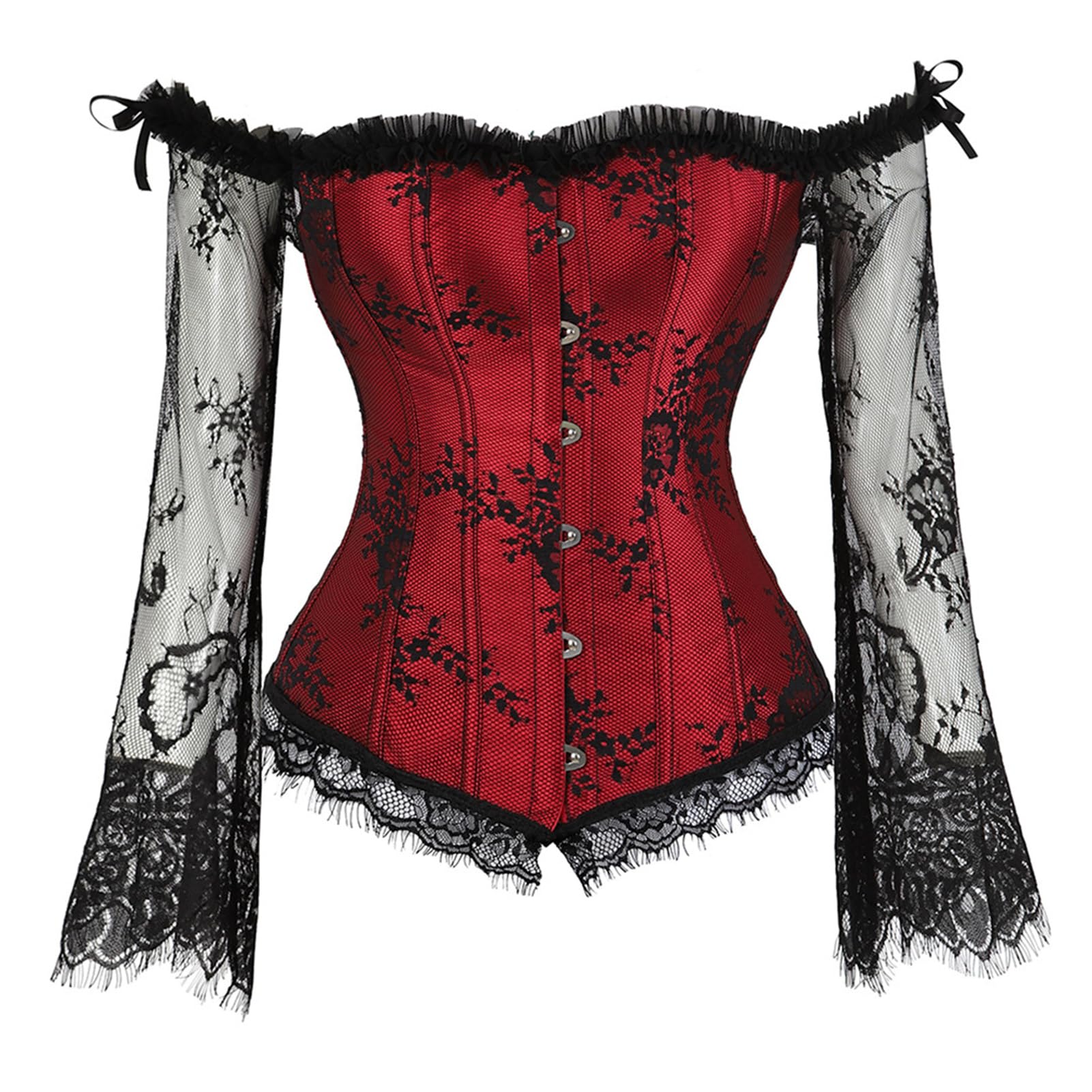 Zhitunemi Corset Tops for Women Renaissance: Womens Halloween Costume Corset Renaissance Fair - Historical Reenactment Events