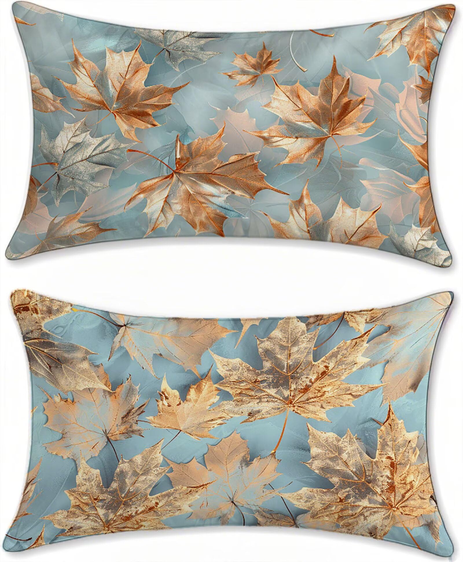 Housse protege oreiller 60x120cm lin de qualite superieure bleu