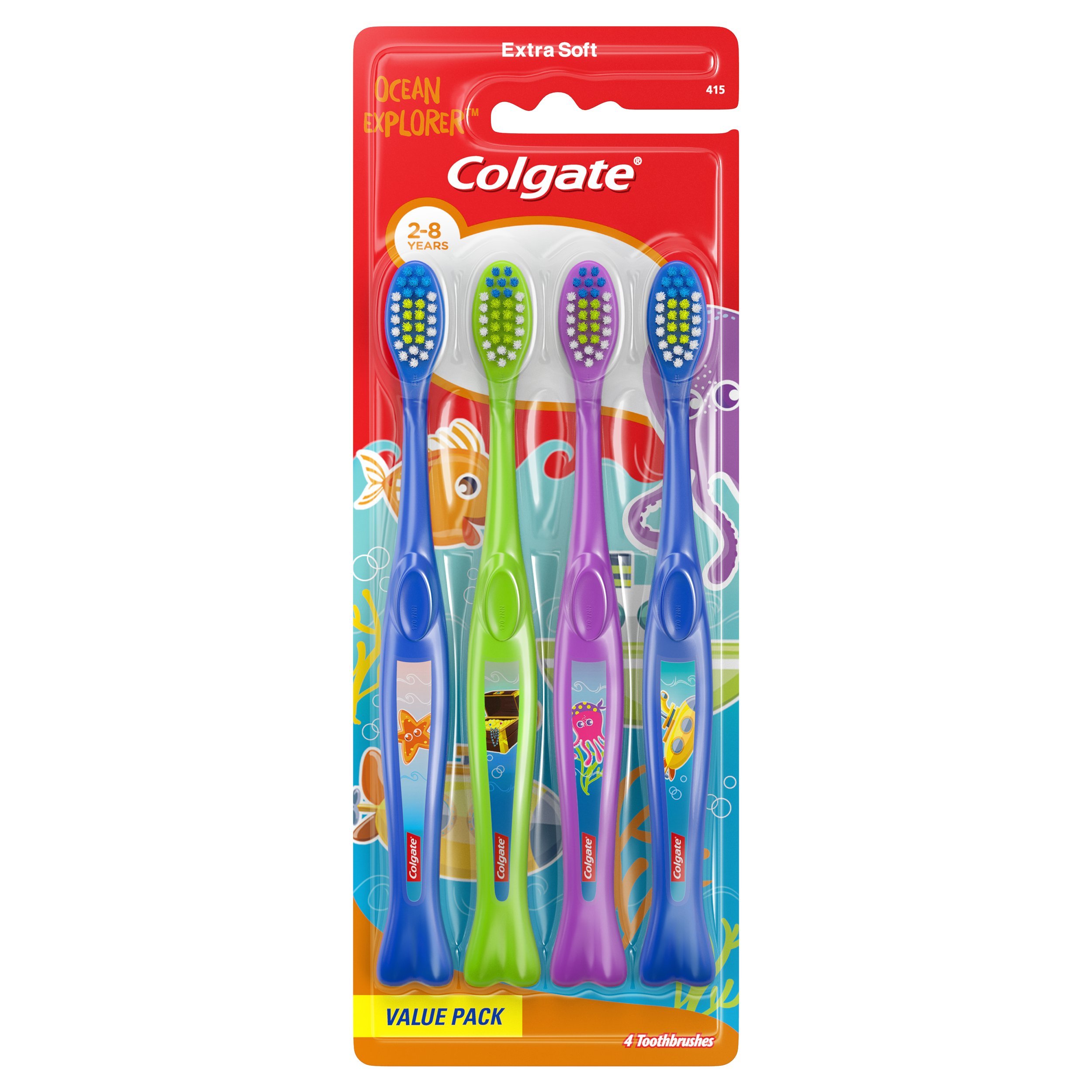 Colgate Kids Extra Soft Toothbrush Value Pack Ocean Explorer 4 Count