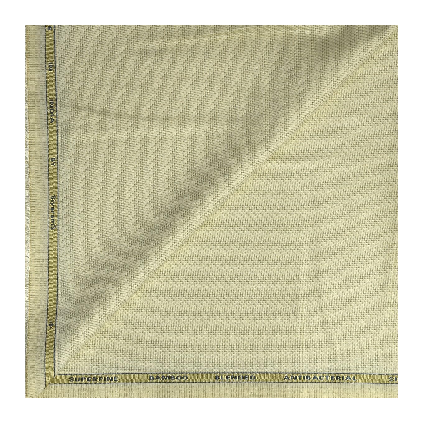 siyaram's Fine Bamboo Giza Italian Collection With Anti-Bacterial Beige Self Design Unstitched Shirt Fabric - 1.60 meters.-picture-0