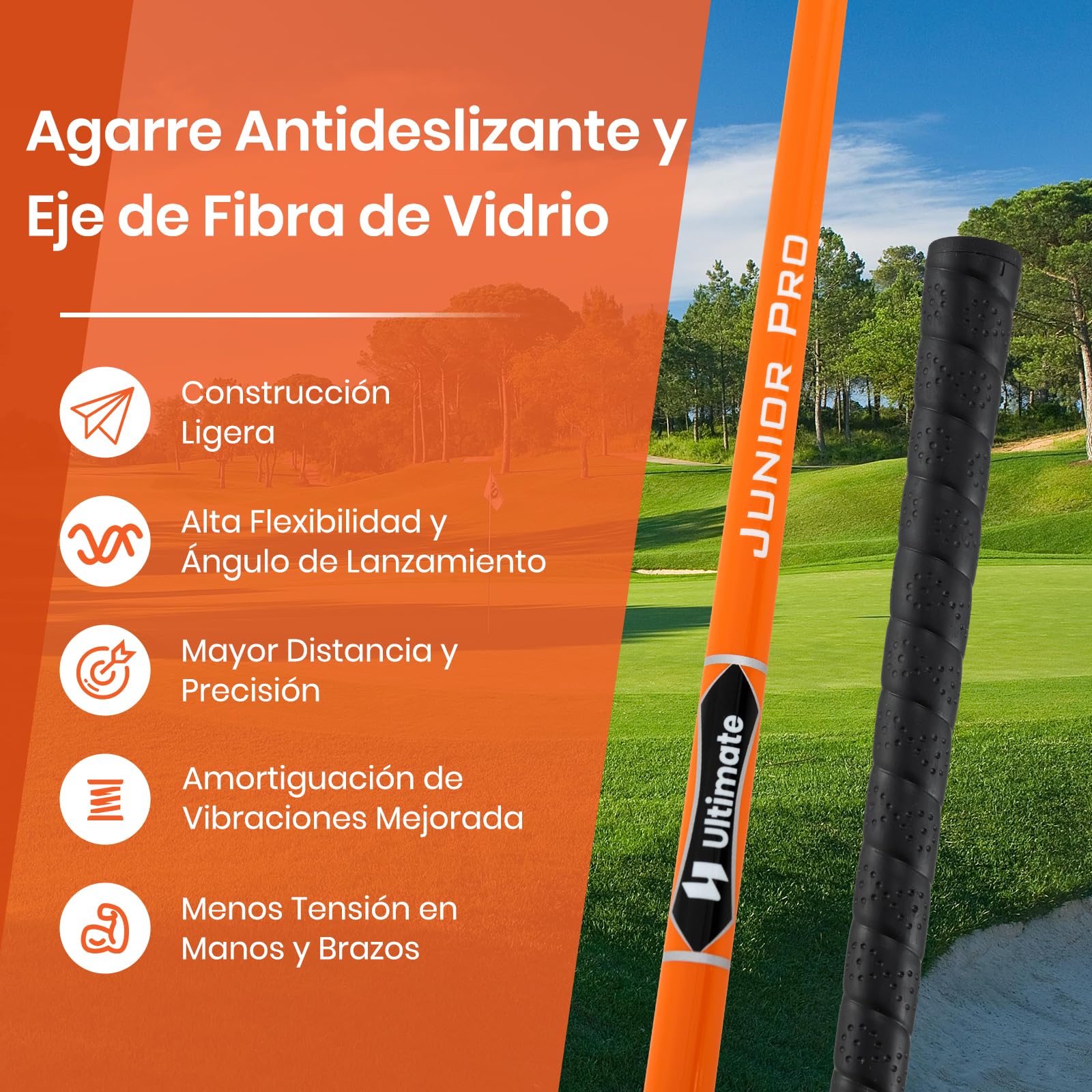 GYMAX Juego Completo de Palos de Golf, con Madera de Fairway #3, Hierros #7 y #9, Putter, Bolsa de Golf Portátil con Soporte y Funda Protectora de Lluvia