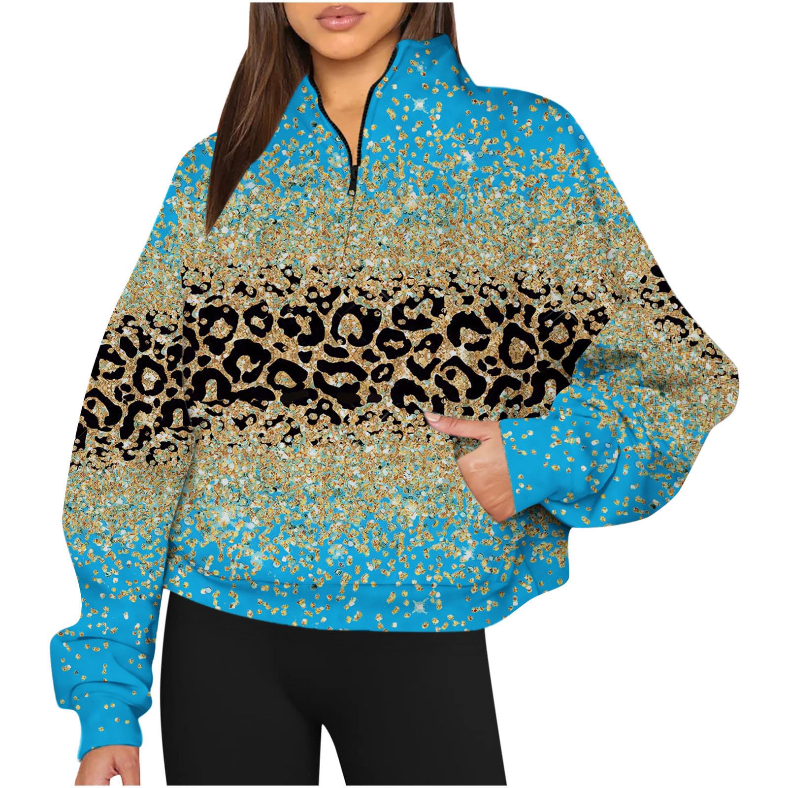 Cethrio Womens Pullover Tops 2023 Trendy Fall Long Sleeve Hoodies Shirt Casual Ladies Crewneck Sweatshirts with Pockets