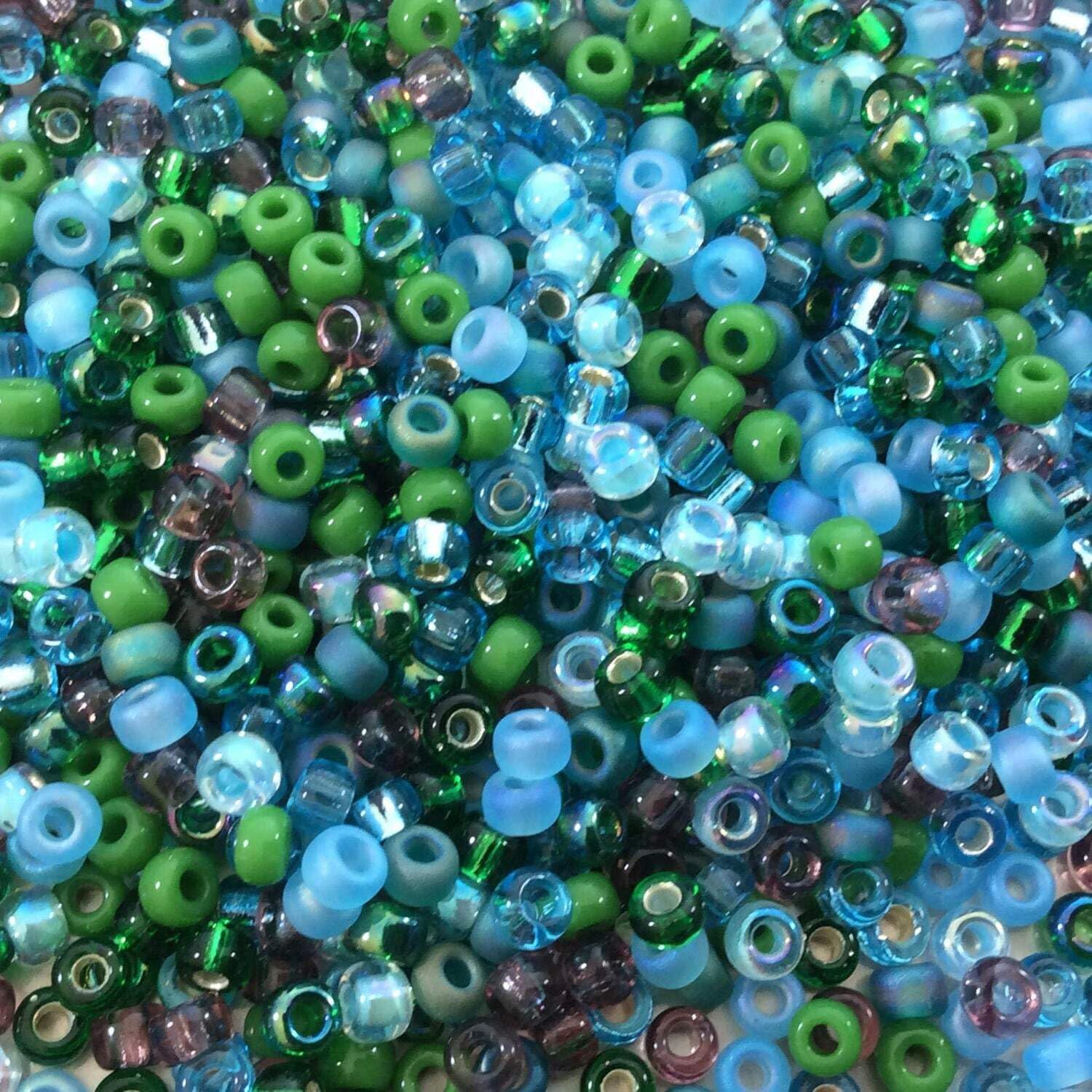 MIX LAGOON MIYUKI SEED BEADS APPX 22GM TUBE 8/0 Round by Beadalgo