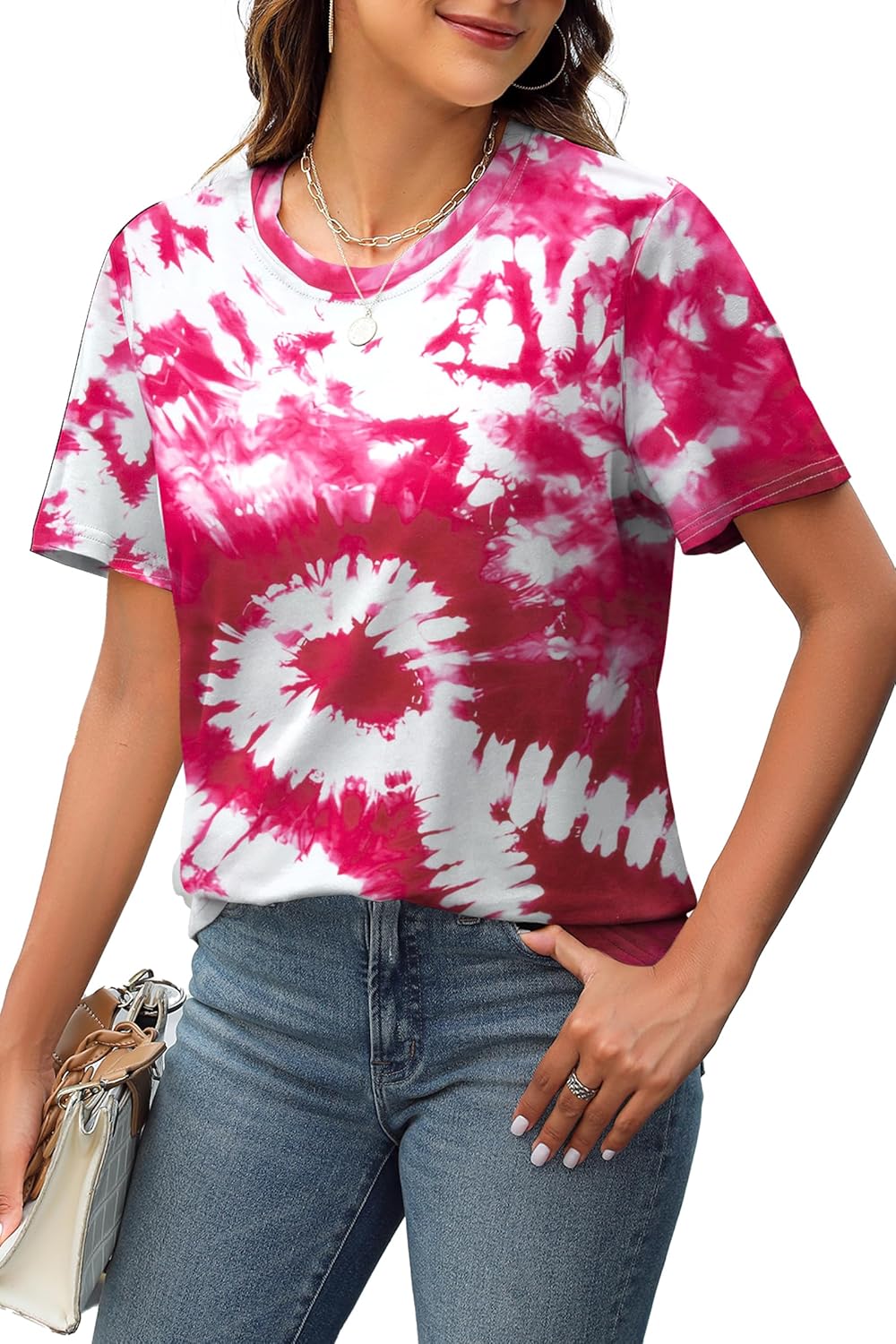 JINTING Breast Cancer Fighter Believe Shirts Breast Cancer Awareness T-Shirts Pink Ribbon Letter Print Inspirational Tees White Large