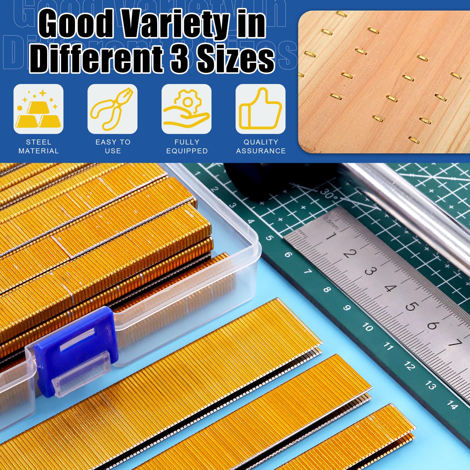 Glarks 2000Pcs 18 Gauge Narrow Crown Staples - Image 3