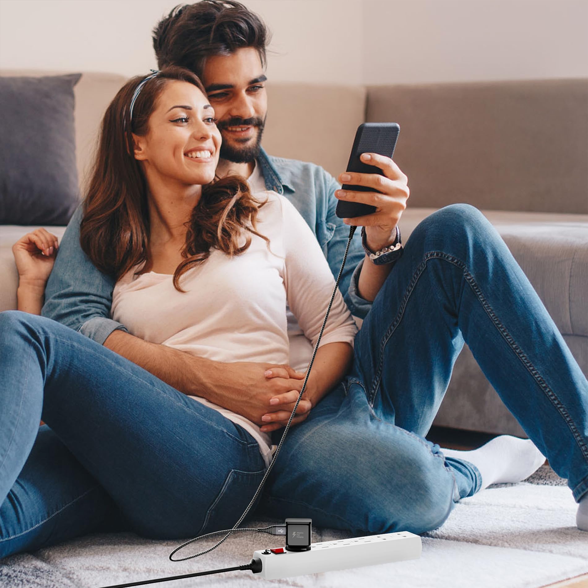 Caricabatterie per Samsung, Caricatore USB Ricarica Rapida e 2M Cavo Tipo C Nylon per Samsung Galaxy A15 A14 A13 A12 A05s A55 A54 A35 A34 A33 A25 A23 S10 S9 S8 S20 M53 M34, Caricabatterie Veloce