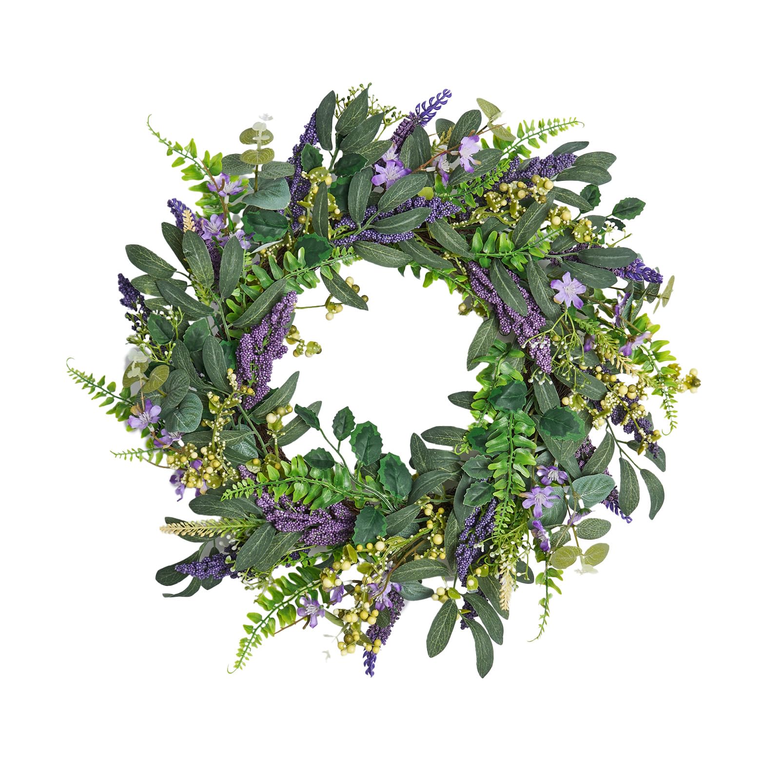 OHS Artificial Flower Wreath - Lilac - Winter Spring Decoration