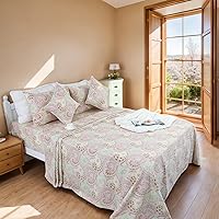 Vista 66 de FADFAY Juego de sábanas de rosas rojas, ropa de cama vintage floral de rosas elegantes, ropa de cama estilo rústico, 100% algodón egipcio percal