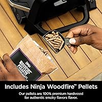 Vista 11 de Ninja Serie Woodfire 7 en 1 (parrilla, barbacoa, asar, freír con aire, deshidratar, rostizar, ahumar) Portátil y resistente a la intemperie