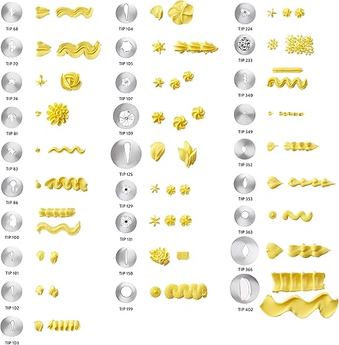 Miniatura 3 de Wilton Juego de puntas para decoración de pasteles (55 piezas) y tablero de práctica