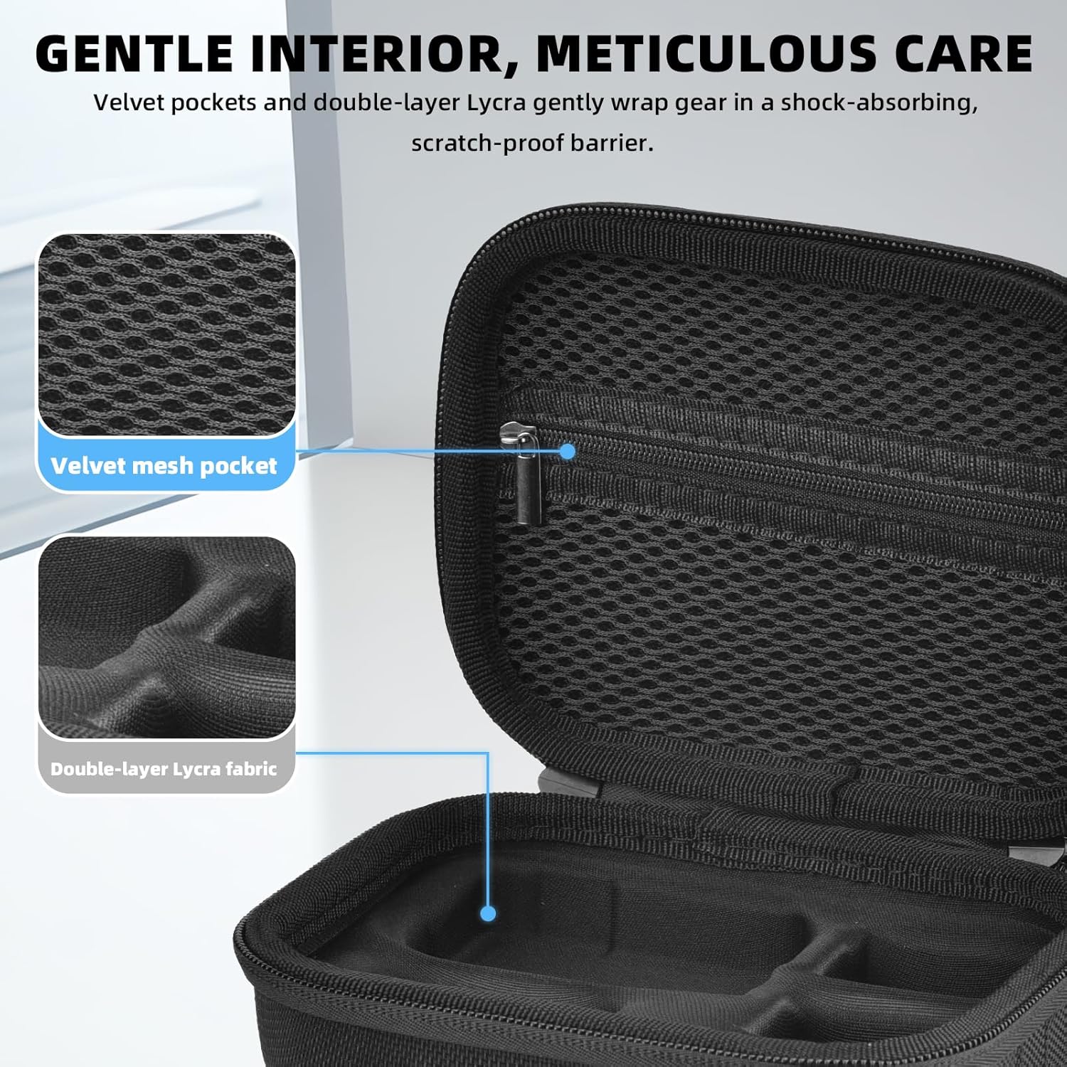 BRDRC Carrying Case for DJI Action 6 Accessories, Storage Bag Protective Case Hard Shell Cover for DJI Osmo Action 6 Standard Bundle Camera Accessory - Image 5