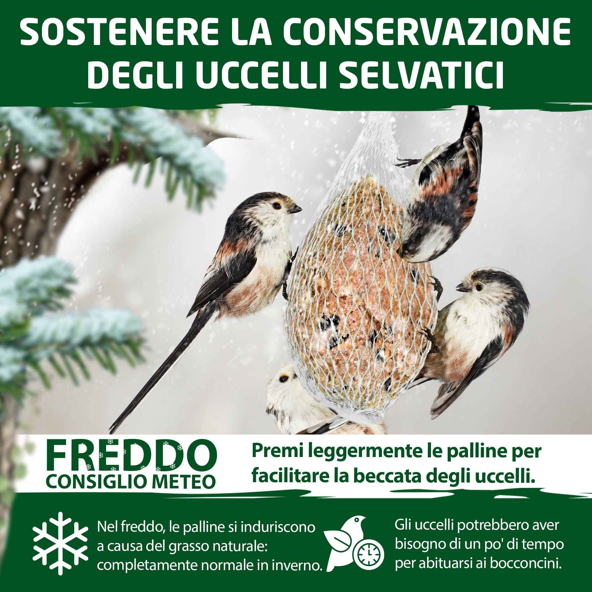 Eggersmann Volaris Palla di Grasso per Uccelli 9 kg 100 Pz