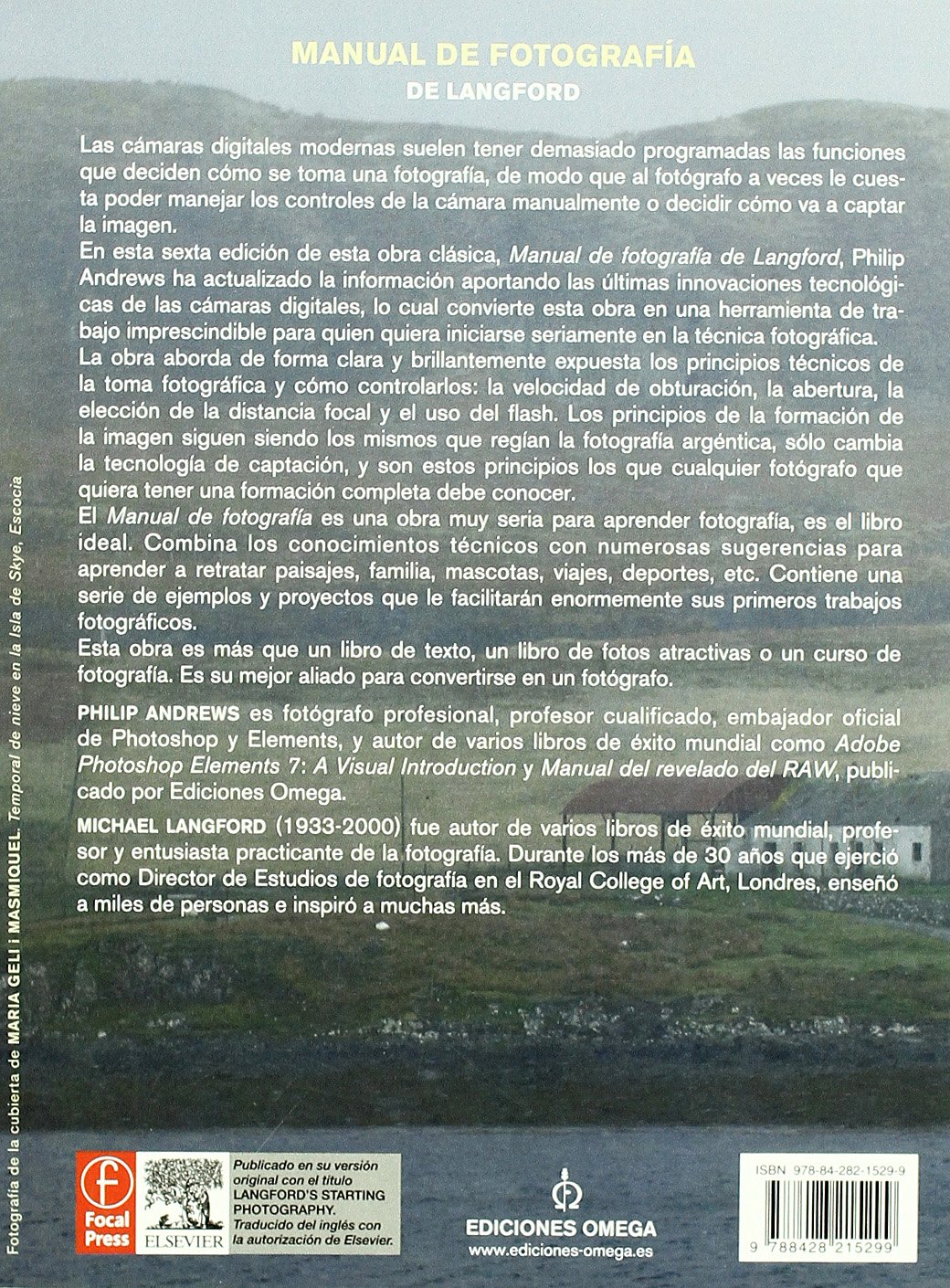 MANUAL DE FOTOGRAFIA DE LANGFORD, 6 ED. (FOTO, CINE Y TV-FOTOGRAFÍA Y VIDEO)