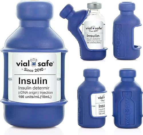 VIAL SAFE Funda protectora de botella de insulina para diabetes, nunca arriesgarás a romper tu frasco de insulina, reutilizable, duradera, funda