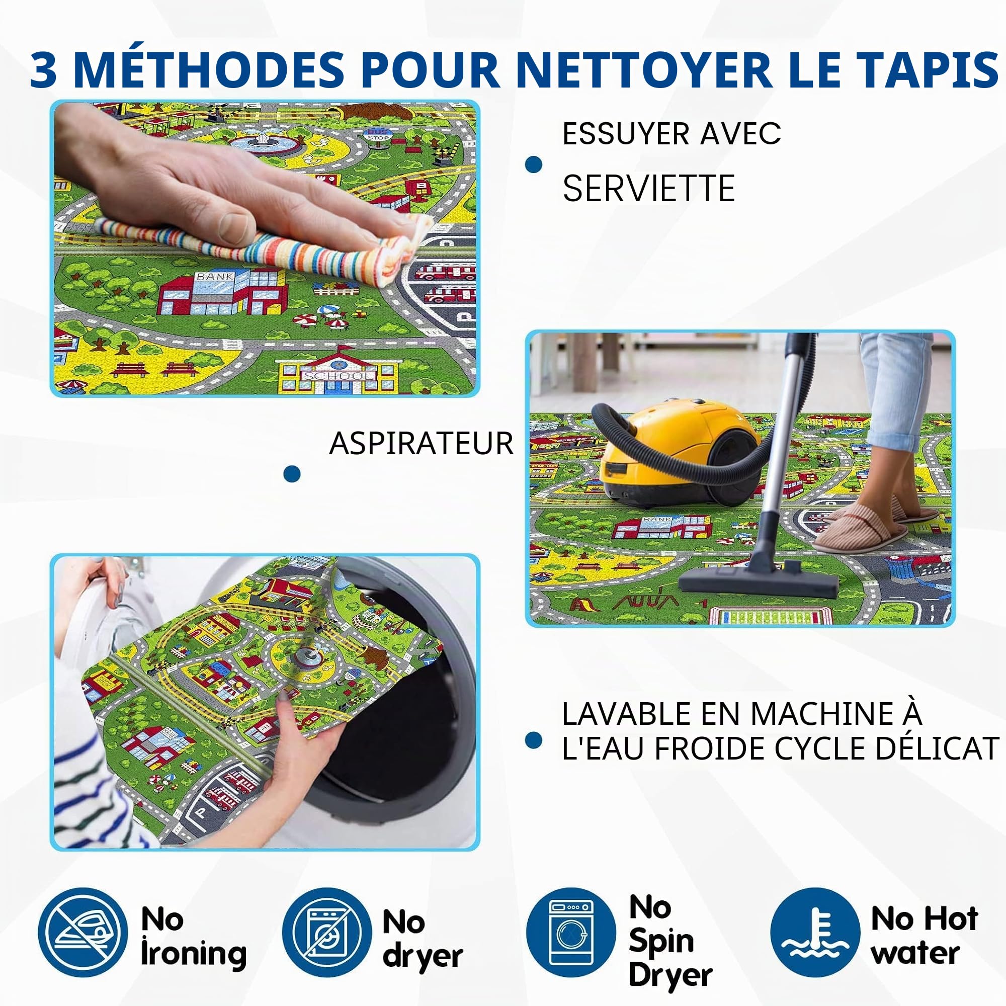 Booooom Jackson Tapis de Jeux Voiture