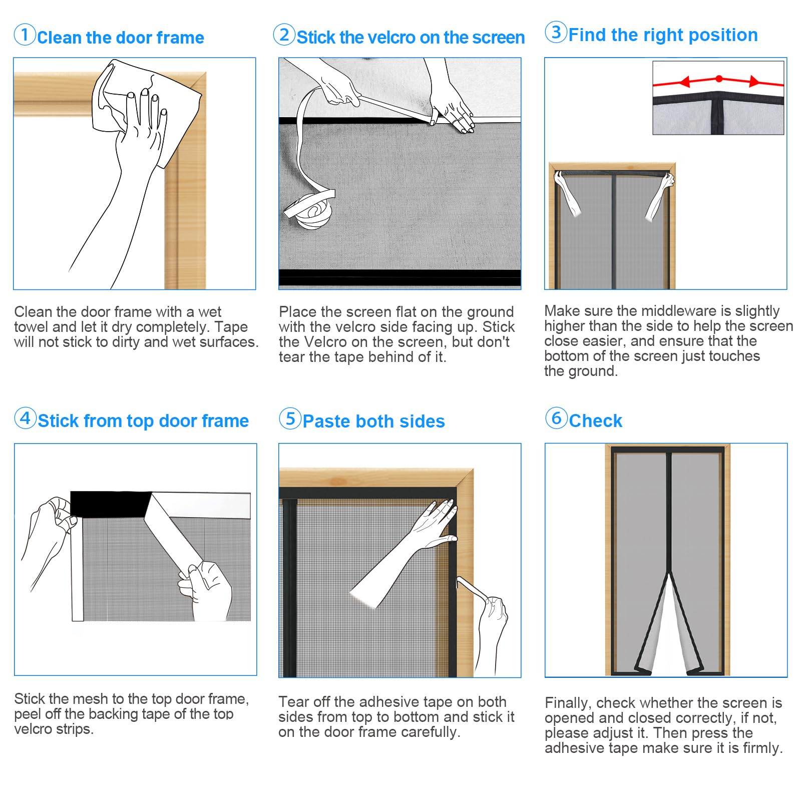 Zanzariera Magnetica per Porte, 140 x 240 CM - Nero Rete Fine, Tenda Totalmente Magnetiche,si Chiude da Sola, Zanzariera Porta Finestra Larghezza Superiore Aumentare a 3,8 CM