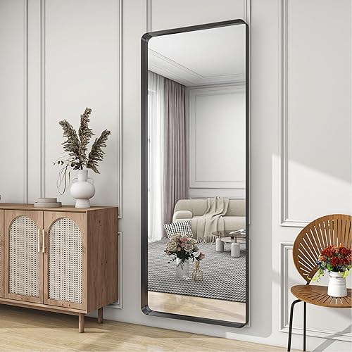 Miniatura 41 de GLSLAND Espejo de pared rectangular de 30 x 48 pulgadas para baño, marco de aleación de aluminio dorado, espejo rectangular para decoración