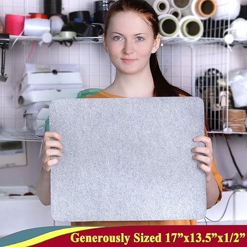 Miniatura 3 de Alfombrilla de prensado de lana  17 x 13.5 pulgadas  100% lana de fieltro de Nueva Zelanda para colchas, ideal para proyectos de acolchado y costura
