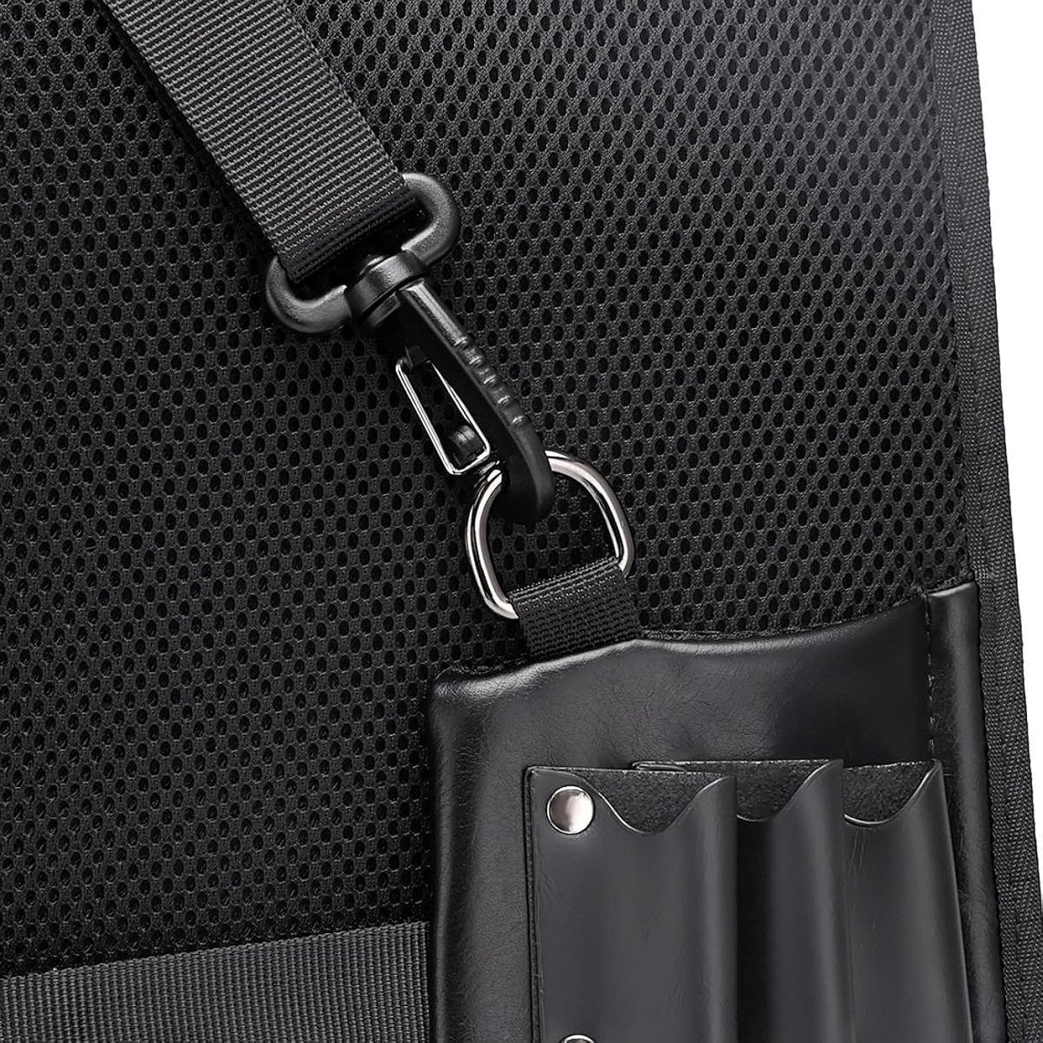 Friseur-Reisetasche, großes Fassungsvermögen, robuster Werkzeug-Organizer für Haarwerkzeuge und Lockenstäbe, Schwarz