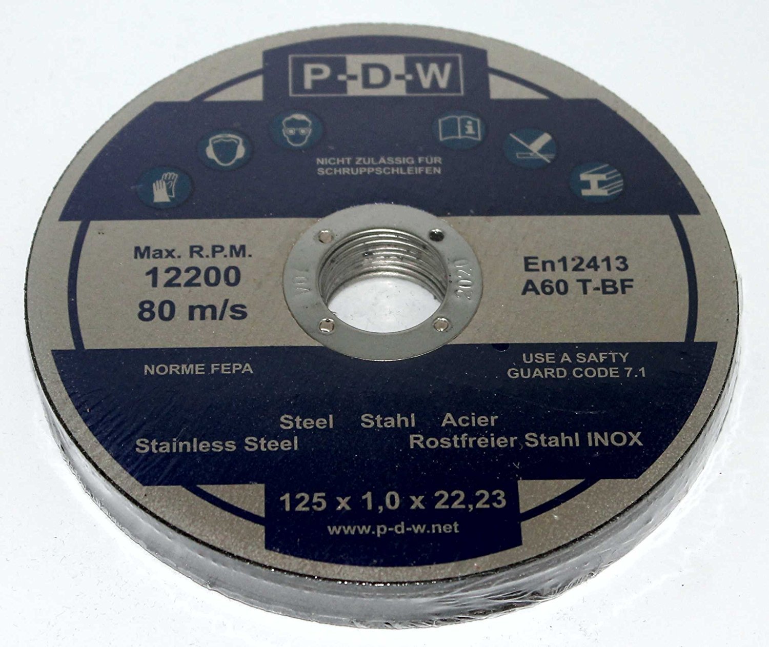 100 dischi da taglio in acciaio inox per smerigliatrice angolare o da taglio – Ø 125 mm di diametro d'onda in acciaio INOX/Flex.